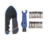 Coax Cable Crimper RG59 RG6 Tool de compression coaxiale professionnelle avec décapant de fil et connecteurs RG6 F 10 pcs pour l'installation par satellite de télévision par câble