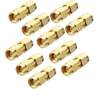 Coaxial RF Adaptateur Connecteur SMA Coaxial Jack Connecteur SMA Mâle à Mâle SMA (10 Pack)