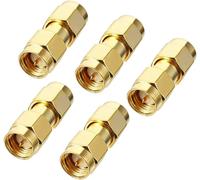 Coaxial RF Adaptateur Connecteur SMA Coaxial Jack Connecteur SMA Mâle à Mâle SMA (5 Pack)