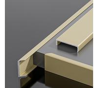 Coayuou Baguette Angle Aluminium Rail En U 100cm* 3 Pièces Baguette De Carrelage Baguette Finition Baguette Décorative, Résistante Aux Éclats Et Humidité, Facile À Installer(Orange-Gold,36.6mm)