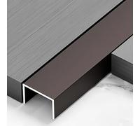 Coayuou Baguette Angle Mur Profilé en U 100cm* 3 Pièces Profile Aluminium Carrelage Baguette Sol Parfait pour La Construction, Décoration Et Rénovation, Résistant Et Esthétique(Coffee,60mm)
