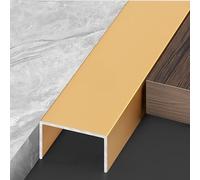 Coayuou Baguette Angle Mur Profilé en U 100cm* 3 Pièces Profile Aluminium Carrelage Baguette Sol Parfait pour La Construction, Décoration Et Rénovation, Résistant Et Esthétique(Gold,17mm)