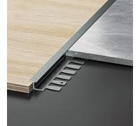 Coayuou Baguette Carrelage Flexible Profil Finition Parquet Aluminium 90cm* 3 Pièces Profilé De Transition Parfait pour L'installation Facile dans Les Espaces Restructurés(Gray,AU06)