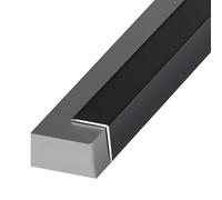 Coayuou Baguette D Angle Alu Finition Carrelage 90cm* 3pièces Profile d'angle Protection Contre Les Dommages Et Esthétique Moderne- Parfaite pour Cuisine, Salle De Bain Et Salon(Black,25 * 25mm)