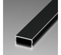 Coayuou Baguette De Finition Carrelage Mural U Metallique 100cm* 3 Pièces Baguette Joint Carrelage Plinthe Aluminium Idéale pour Rénover Votre Maison, Solide Et Durable(Black,16mm)