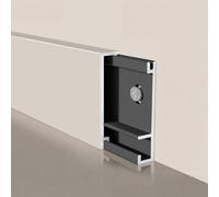 Coayuou Baguette De Finition en Aluminium Lot De 2 X 125 Cm, Moulure Murale Protectrice Durable avec Protection De Sol 1:1 pour Parquet Stratifié, Salon Et Bureau(Milk Coffee,8cm)
