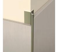 Coayuou Baguette De Finition Pour Carrelage Aluminium Baguette Carrelage Bordures D’Angle 8-16 mm, 90 cm X 3, Antirouille, Décorative Pour Salon Et Couloir(Champagne,12mm)