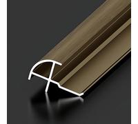 Coayuou Bande De Finition D’Angle en Aluminium Courbé pour Carrelage Et Panneaux Muraux, Bord De Protection 5,5-18,5 Mm, 100 Cm, Lot De 3, Usage Domestique Et Commercial(Brushed Bronze,9.5mm)
