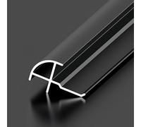 Coayuou Bande De Finition D’Angle en Aluminium Courbé pour Carrelage Et Panneaux Muraux, Bord De Protection 5,5-18,5 Mm, 100 Cm, Lot De 3, Usage Domestique Et Commercial(Gentleman's Grey,18.5mm)