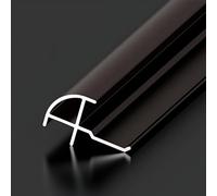 Coayuou Bande De Finition D’Angle en Aluminium Courbé pour Carrelage Et Panneaux Muraux, Bord De Protection 5,5-18,5 Mm, 100 Cm, Lot De 3, Usage Domestique Et Commercial(Coffee,12.5mm)