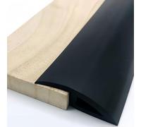 Coayuou Bande De Finition De Sol en PVC 200 Cm Barre De Seuil Et Profil De Transition Strip De Protection Imperméable pour Moquette Réparation Et Protection des Bords De Revêtement(Black,A3510)