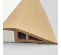 Coayuou Bande De Finition De Sol en PVC 200 Cm Barre De Seuil Et Profil De Transition Strip De Protection Imperméable pour Moquette Réparation Et Protection des Bords De Revêtement(Light Brown,A5020)