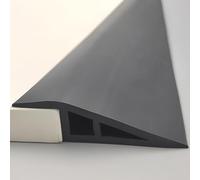 Coayuou Bande De Finition De Sol en PVC 200 Cm Barre De Seuil Et Profil De Transition Strip De Protection Imperméable pour Moquette Réparation Et Protection des Bords De Revêtement(Black,A5010)