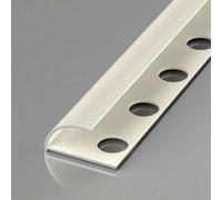 Coayuou Bande De Finition En Aluminium Pour Carrelage - Angle Courbé, Panneau Mural 10/12 Mm, Embout 100 Cm X 2, Étanche, Pour Salle De Bain Et Cuisine(Cocoa Custard,10mm)