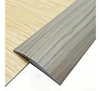 Coayuou Bande De Seuil en PVC 300 Cm Barre De Transition De Sol pour Moquette Profilé De Finition sans Joint 40/50 Mm pour Bois, Carrelage, Tapis Et Zones De Porte(Gray Wood Grain,40mm)