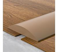 Coayuou Bande De Transition De Sol en PVC 300 Cm Barre De Seuil Autocollante 4/5 Cm Profilé De Finition pour Sol Stratifié Et Revêtement De Sol Transition Discrète Et sans Joint(Brown,5cm)
