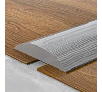 Coayuou Bande De Transition De Sol en PVC 300 Cm Barre De Seuil Autocollante 4/5 Cm Profilé De Finition pour Sol Stratifié Et Revêtement De Sol Transition Discrète Et sans Joint(Gray Wood Grain,4cm)