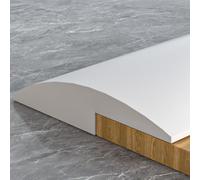 Coayuou Barre De Seuil De Porte en PVC 300 Cm, Bande De Transition De Sol, Profilé De Jonction 3/5/10/15/20 Mm Couvre-Joint pour Carrelage, Parquet Et Moquette(White,5mm)