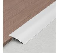 Coayuou Barre De Seuil De Transition pour Sol Stratifié Rampe De Passage De Porte 90 Cm*3, Ajustement De Hauteur 8-15/10-35 Mm pour Jonction Entre Pièces Et Revêtements De Sol(Diamond White,42mm)