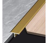 Coayuou Barre Seuil Alu 100cm* 3 Pièces Profil De Transition Profile En T Baguette Sol Porte Solution Moderne Pour Des Finishes Parfaits Entre Parquet, Carrelage Et Moquette(Bronze,6mm)