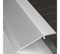Coayuou Barres De Seuil en Aluminium 90 Cm*3, Profilé De Transition pour Sol Stratifié, Bande De Jonction Réglage De Hauteur 0,8 À 4 Cm, pour Portes Et Différences De Niveau(Silver,10cm)