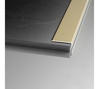 Coayuou Corniere 90cm* 3 Pièces Baguette Angle Carrelage Aluminium Profile Idéale Pour Protéger Les Coins Des Meubles Et Murs, Design Élégant Et Résistant Pour Maison Et Bureau(Bronze,10x30mm)