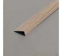 Coayuou Cornières De Protection D’Angle en Aluminium Aspect Bois Profilés D’Angle 90 Cm* 3 Protection des Bords De Mur Et De Sol pour Zones À Fort Passage Résidentiel(Style 2,20 * 8mm)