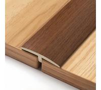 Coayuou Couvre Sol 90cm* 3 Pièces Profil T Barre De Seuil Grande Longueur PVC Barre De Seuil Porte Exterieur Fixation Facile, Résistant Aux Rayures, Idéal pour Maison Et Bureau(Thai Teak)