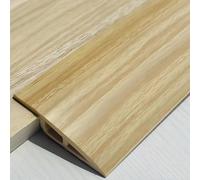 Coayuou Joint d'étanchéité de porte pour sols stratifiés et en PVC - 300 cm - Profilé de transition - Seuil durable - Résistant aux rayures - Pour portes de salon et de chambre - Érable blanc