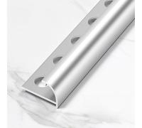 Coayuou Lot De 2 100 Cm Profilés D’Angle Extérieur Arrondi en Aluminium pour Panneaux Muraux Et Carrelage, Finition De Bordure Et Embout De Terminaison(B-Style 7,8.5mm)