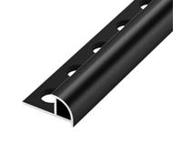 Coayuou Lot De 2 100 Cm Profilés D’Angle Extérieur Arrondi en Aluminium pour Panneaux Muraux Et Carrelage, Finition De Bordure Et Embout De Terminaison(A-Style 1,12.5mm)