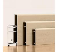 Coayuou Lot de 2 plinthes en aluminium - 125 cm - Protection murale et de sol robuste - Pour sols stratifiés et en bois - Montage facile - Barre de protection pour salon (style 8,8 cm)