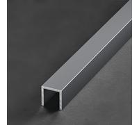 Coayuou Lot de 3 garnitures de bord en métal de 100 cm, profil en U, parfaites pour protéger et décorer les bords des comptoirs, étagères, et plus encore, résistantes à la rouille (gris, 10 x 80 mm)