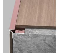 Coayuou Lot de 3 profilés d'angle en aluminium en forme de V - 3,5-18,5 mm - 100 cm x 100 cm - Résistant à l'eau et aux chocs - Pour cuisine, salle de bain et balcon (or rose, 8 mm de large)
