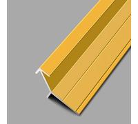 Coayuou Lot de 3 profilés d'angle en aluminium en forme de V pour carrelage de 5,5 à 18,5 mm, finition de panneau mural de 100 cm x 3 pièces - Bords décoratifs pour salle de bain, couloir et salon (or