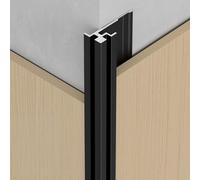 Coayuou Lot de 3 profilés de finition de carrelage en aluminium - 100 cm - Embout de panneau mural - Pour barre de protection d'angle de 5 à 15 mm - Pour carrelage et revêtement mural - Profilé des