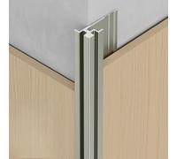 Coayuou Lot de 3 profilés de finition de carrelage en aluminium - 100 cm - Embout de panneau mural - Pour barre de protection d'angle de 5 à 15 mm - Pour carrelage et revêtement mural - Profilé des