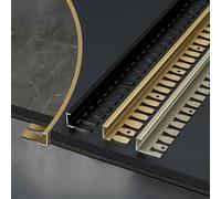 Coayuou Lot de 3 profilés de nez de marche 90 cm en aluminium - Profilés d'angle flexibles - Facile à découper - Pour transitions de sol incurvées - Parfait pour la rénovation et la construction