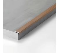 Coayuou Lot de 3 protections d'angle pour murs - Protection des bords en aluminium avec aspect bois - 90 cm x 90 cm - Barre de bord résistante aux chocs en métal pour les espaces de vie et les locaux