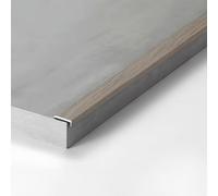 Coayuou Lot de 3 protections d'angle pour murs - Protection des bords en aluminium avec aspect bois - 90 cm x 90 cm - Barre de bord résistante aux chocs en métal pour les espaces de vie et les locaux