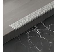Coayuou Lot de 3 protections de bords de carrelage en aluminium, en forme de L, 90 cm, pour mur et sol, aspect bois, idéales pour la maison, le bureau et les zones très fréquentées (style 2,25 x 10 mm