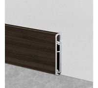 Coayuou Plinthes en Alliage D'Aluminium Anodisé 125 Cm - Lot De 2, Protection Murale Durable avec Bande De Base pour Sol Stratifié, Installation Facile pour Maison Et Bureau(Style 11,4cm)