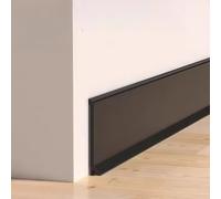Coayuou Plinthes Souples Adhesives PVC Surplinthe De Recouvrement 5M Plinthe Murale pour Habiller Les Bords De Votre Maison, Parfaite pour Rénovation De Salon Et Cuisine(Black,8cm)