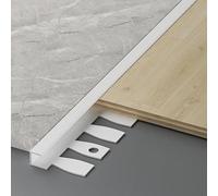 Coayuou Profil Alu 100cm* 3 Pièces Bordure Carrelage en C Flexible Baguette Angle Mur Parfaite pour Bordures De Salle De Bain Et Cuisine, Facile À Installer, Design Moderne(Option 5,8.3mm)