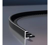 Coayuou Profil Carrelage 90cm* 3 Pièces Seam Guide en C Flexible Baguette d'angle Aluminium Protection Anti-Corrosion pour Coins De Carrelage, Facile À Installer Et Pratique(Option 1,9mm)