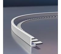 Coayuou Profil Carrelage 90cm* 3 Pièces Seam Guide en C Flexible Baguette d'angle Aluminium Protection Anti-Corrosion pour Coins De Carrelage, Facile À Installer Et Pratique(Option 3,8mm)