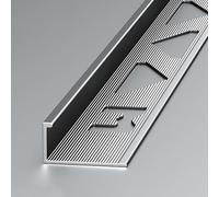 Coayuou Profile Carrelage 125cm* 2 Pièces Profil De Finition Baguette Aluminium Finition Parfaite pour Une Pose Propre Et Moderne, Idéale pour Cuisine Et Salle De Bain(Grey,12.2mm)