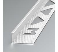 Coayuou Profile Carrelage 125cm* 2 Pièces Profil De Finition Baguette Aluminium Finition Parfaite pour Une Pose Propre Et Moderne, Idéale pour Cuisine Et Salle De Bain(White,10.5mm)