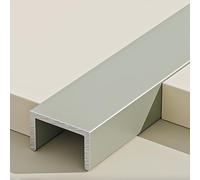 Coayuou Profile Carrelage Profile en U 100cm* 3 Pièces Baguette Alu Profilé De Finition Solution Pratique pour Protéger Les Bords De Carrelage dans Votre Cuisine Ou Salle De Bain(Gun Gray,60mm)