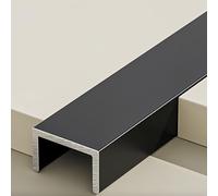 Coayuou Profile Carrelage Profile en U 100cm* 3 Pièces Baguette Alu Profilé De Finition Solution Pratique pour Protéger Les Bords De Carrelage dans Votre Cuisine Ou Salle De Bain(Black,60mm)